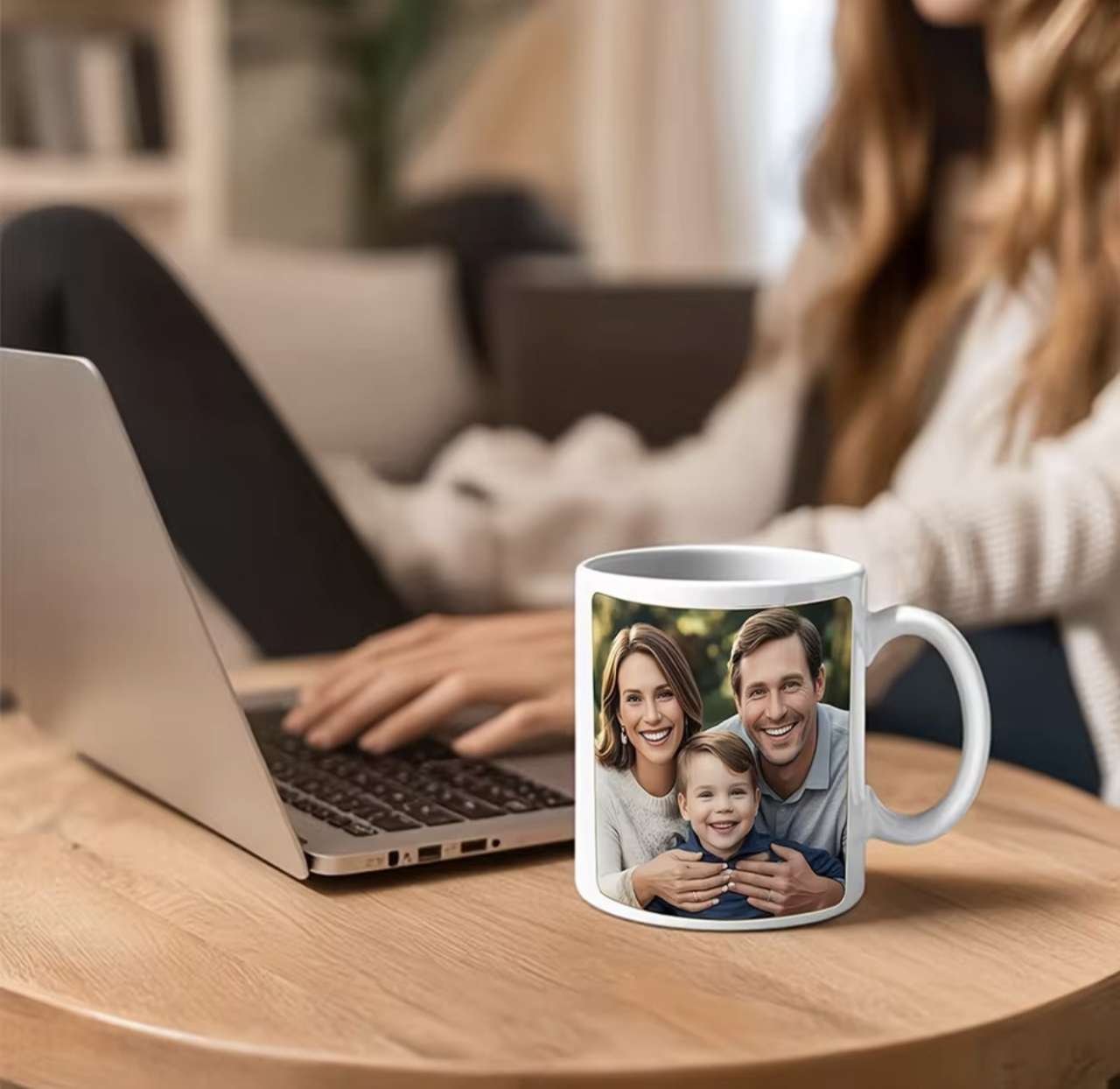 1Pc Custom Photo Coffee Mug, 11oz Personalized Mug, Picture, Text- Boyfriend, Girlfriend, Best Frien