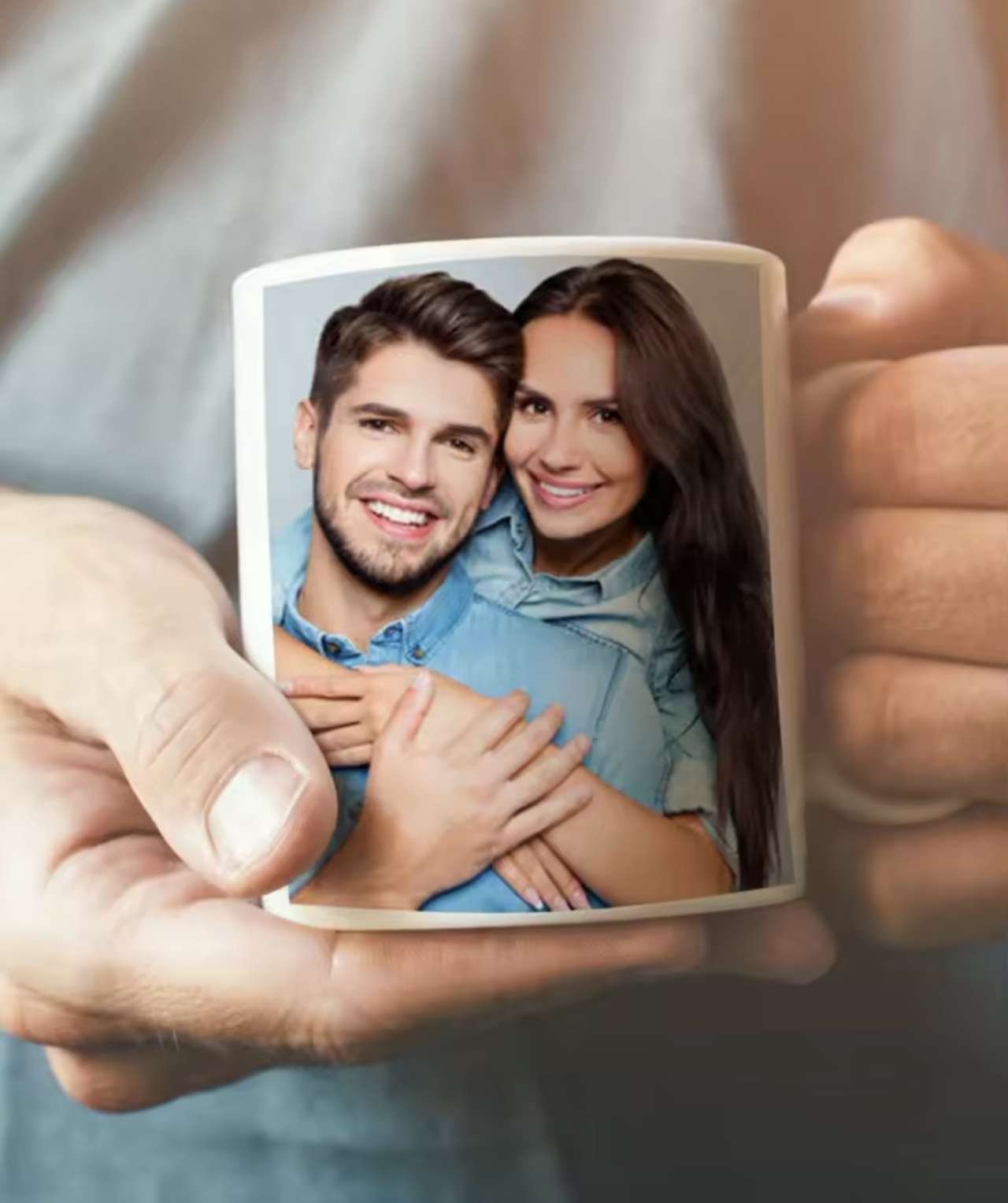 1Pc Custom Photo Coffee Mug, 11oz Personalized Mug, Picture, Text- Boyfriend, Girlfriend, Best Frien