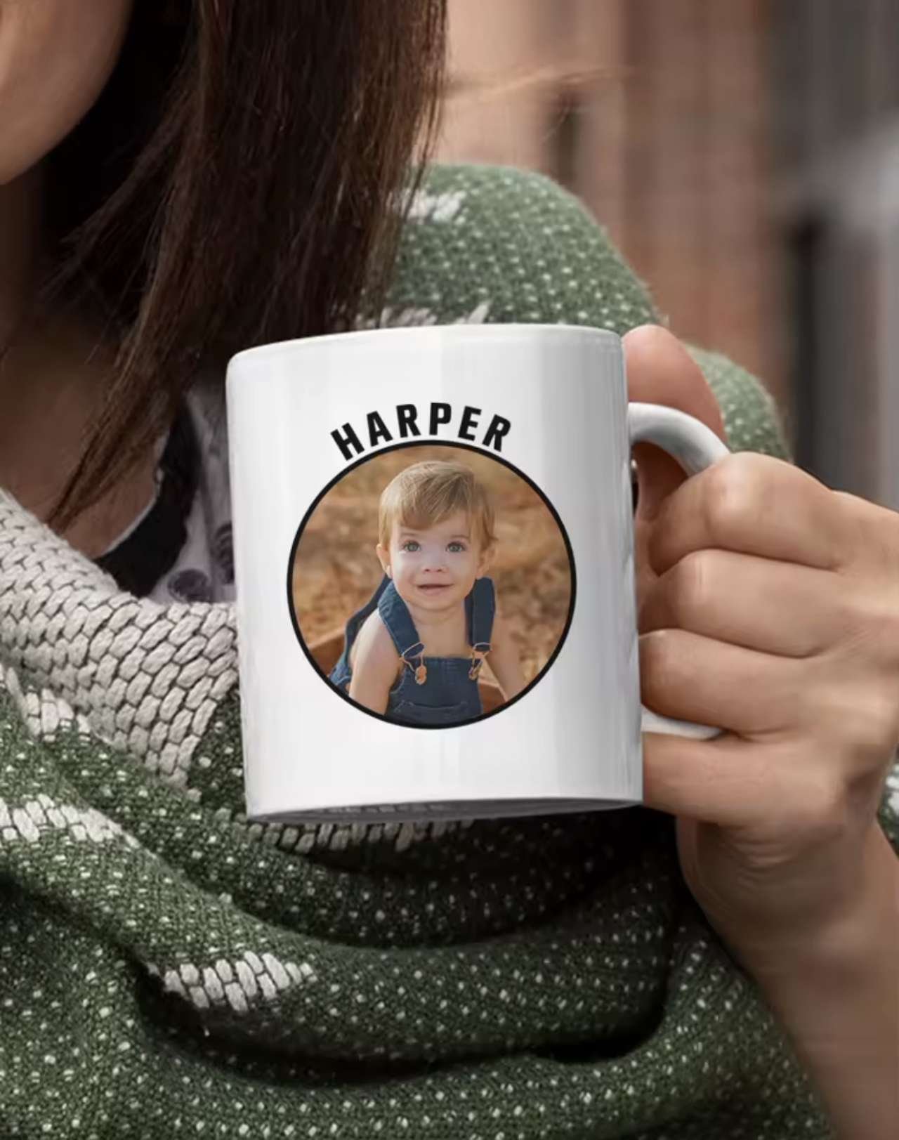 Custom Photo and Name Mug Personalized Mug Gift for Anniversary Birthday Housewarming Valentines Mot