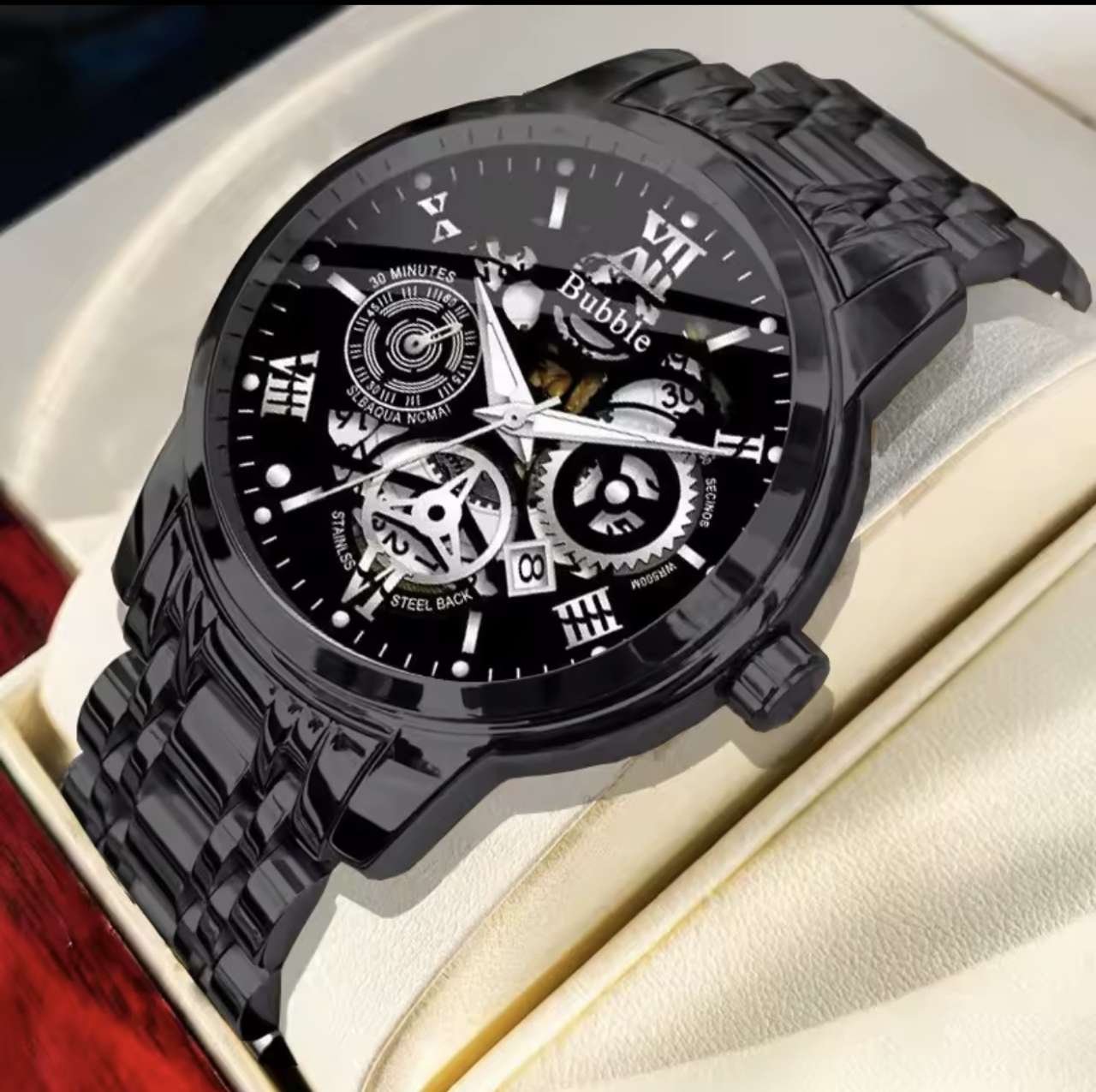 UTHAI Watch For Men Trendy High end Light Luxury Versatile Quartz Wristwatches Waterproof Roman Holl