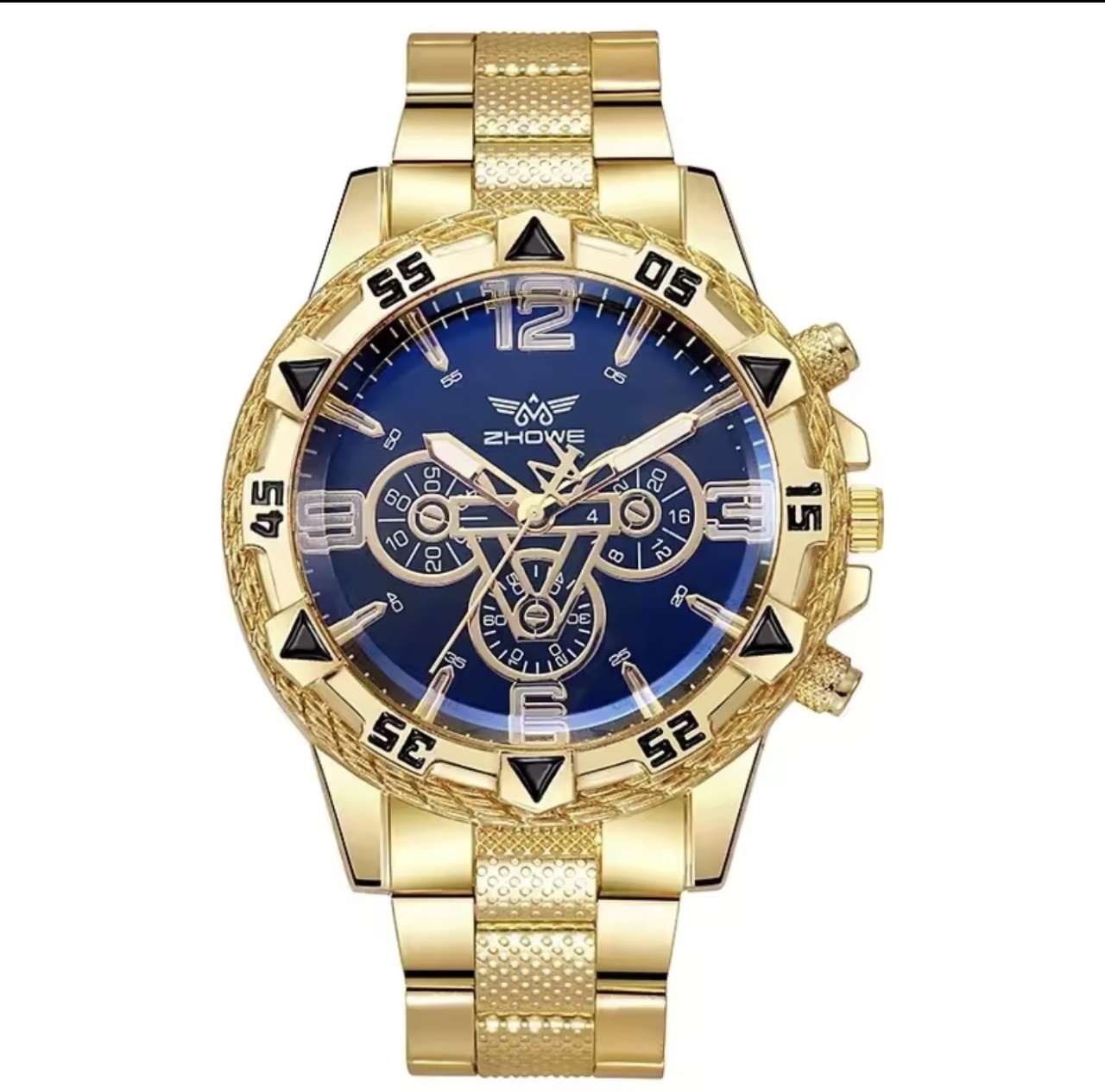 Luxury Business Men's Watch Stainless Steel Strap Blue-Light Glass Men Quartz Watches Big Dial Casua