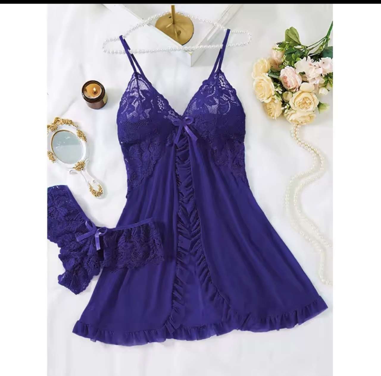 A Set Pink Cute Women Sweet Nightdress And Panty Pijamas Suit Sleeveless Halter Nightgown Short Sets