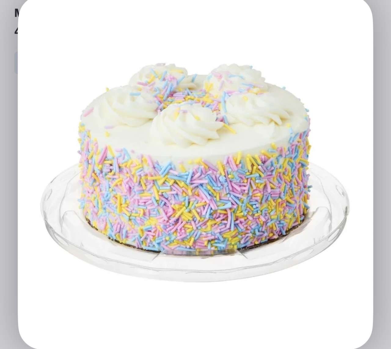 🇺🇸 ONLY - Triple Layer Celebration Cake with Sprinkles, 20.5 oz, 4.5-Inch Round (Refrigerated)