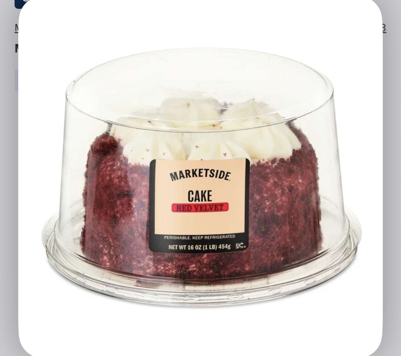 🇺🇸 ONLY - Marketside 5-Inch Red Velvet Cake, 16 oz (Refrigerated Dessert)