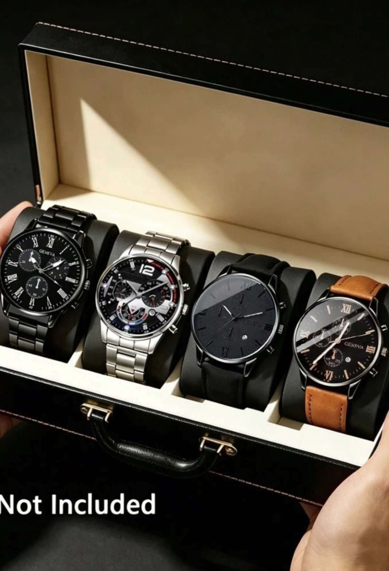 4pcs Fashion & Casual Quartz Watches For Men, Versatile Alloy Round Dial Set, Ideal Gift For Valenti