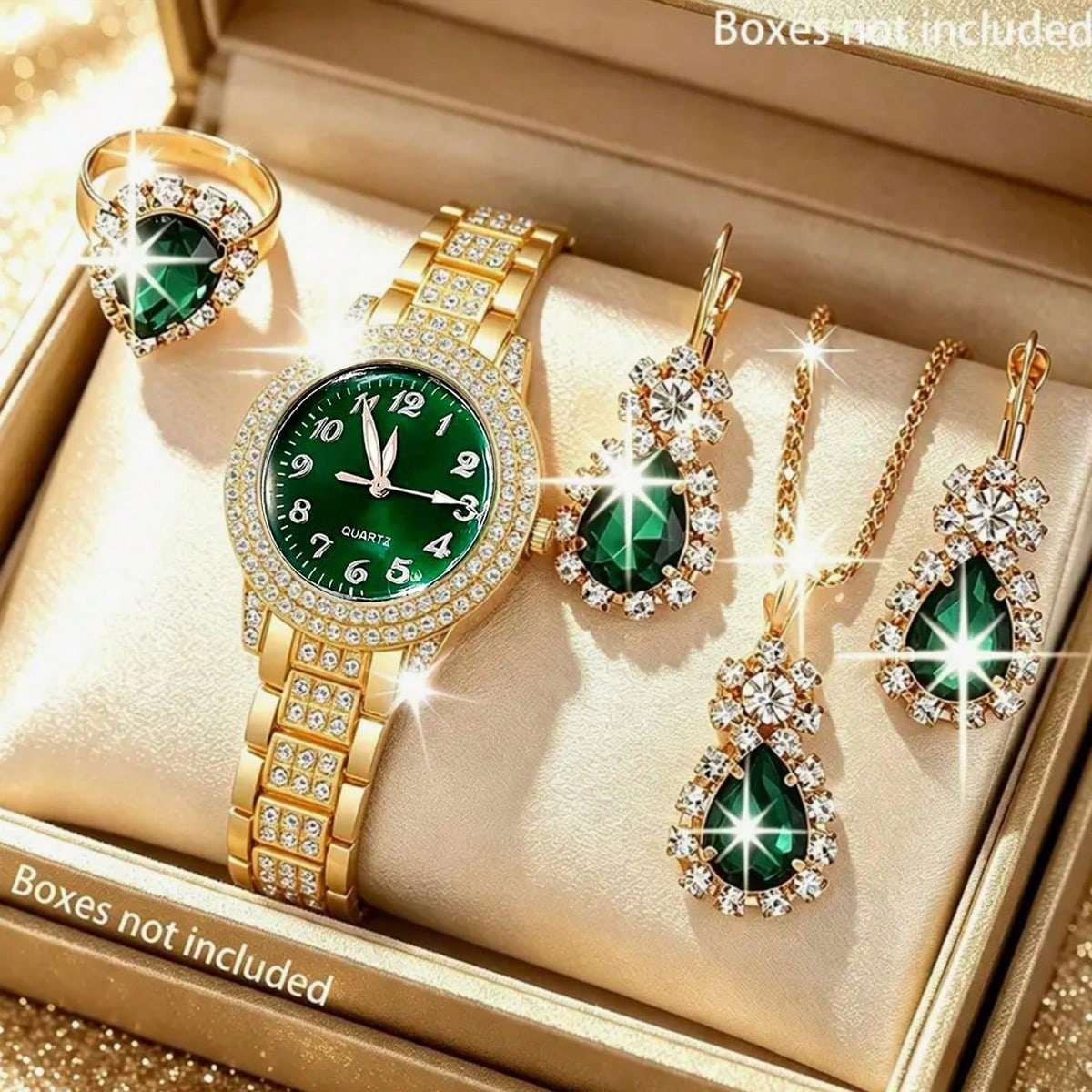 5pcs Women's Alloy Steel Band Quartz Watch, Fashion Casual Style, Classic Digital Dial, Women's Quar