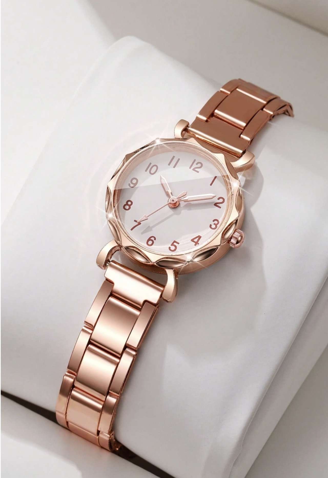 1pc Rose Gold Minimalist Small Dial Women's Quartz Watch, Alloy Strap Casual Accessory Watch, Gift F