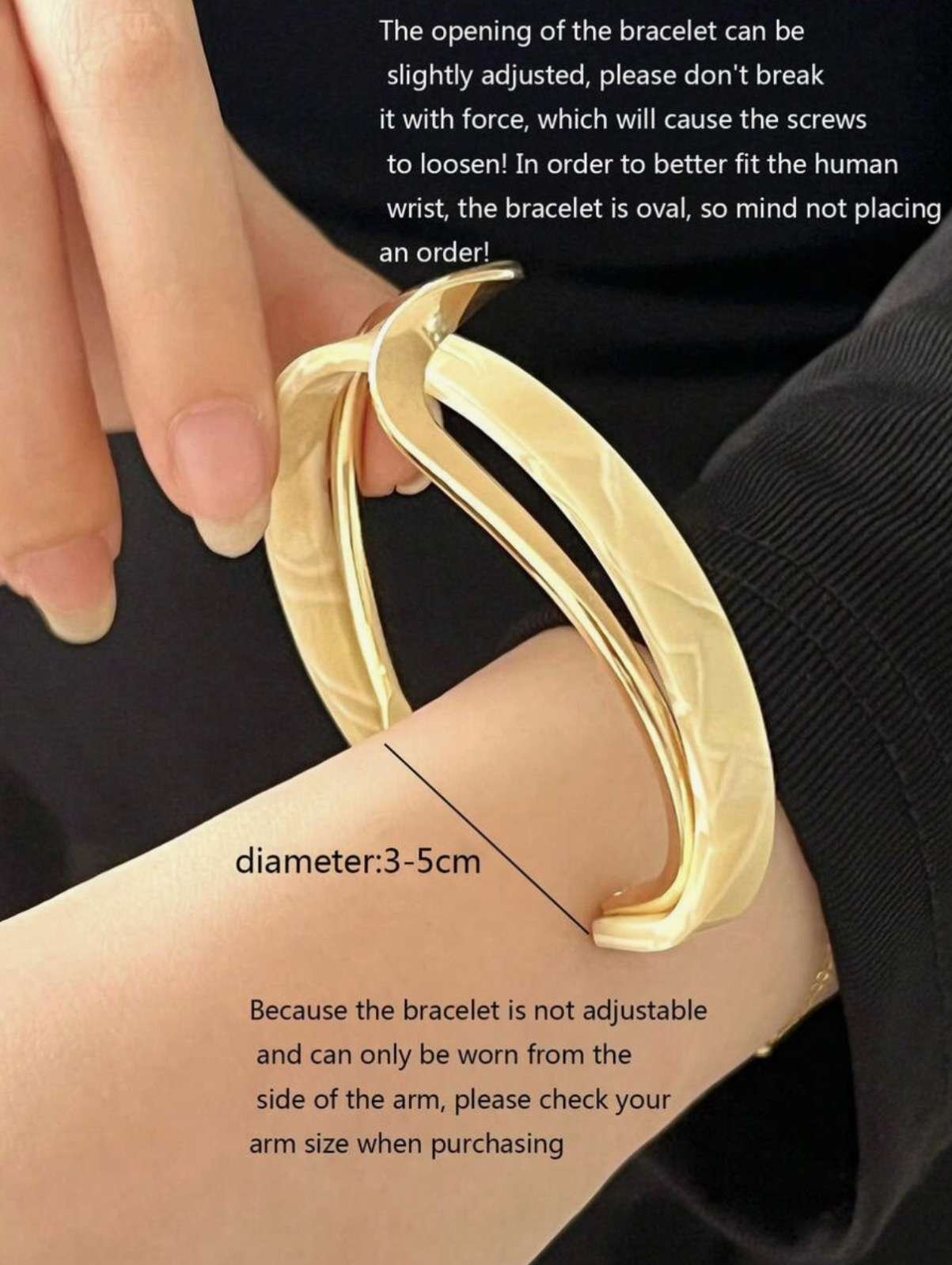 1pc Fashionable Elegant Minimalist Resin Wavy Design Bangle Bracelet, Unique Personalized, Luxe Vibe