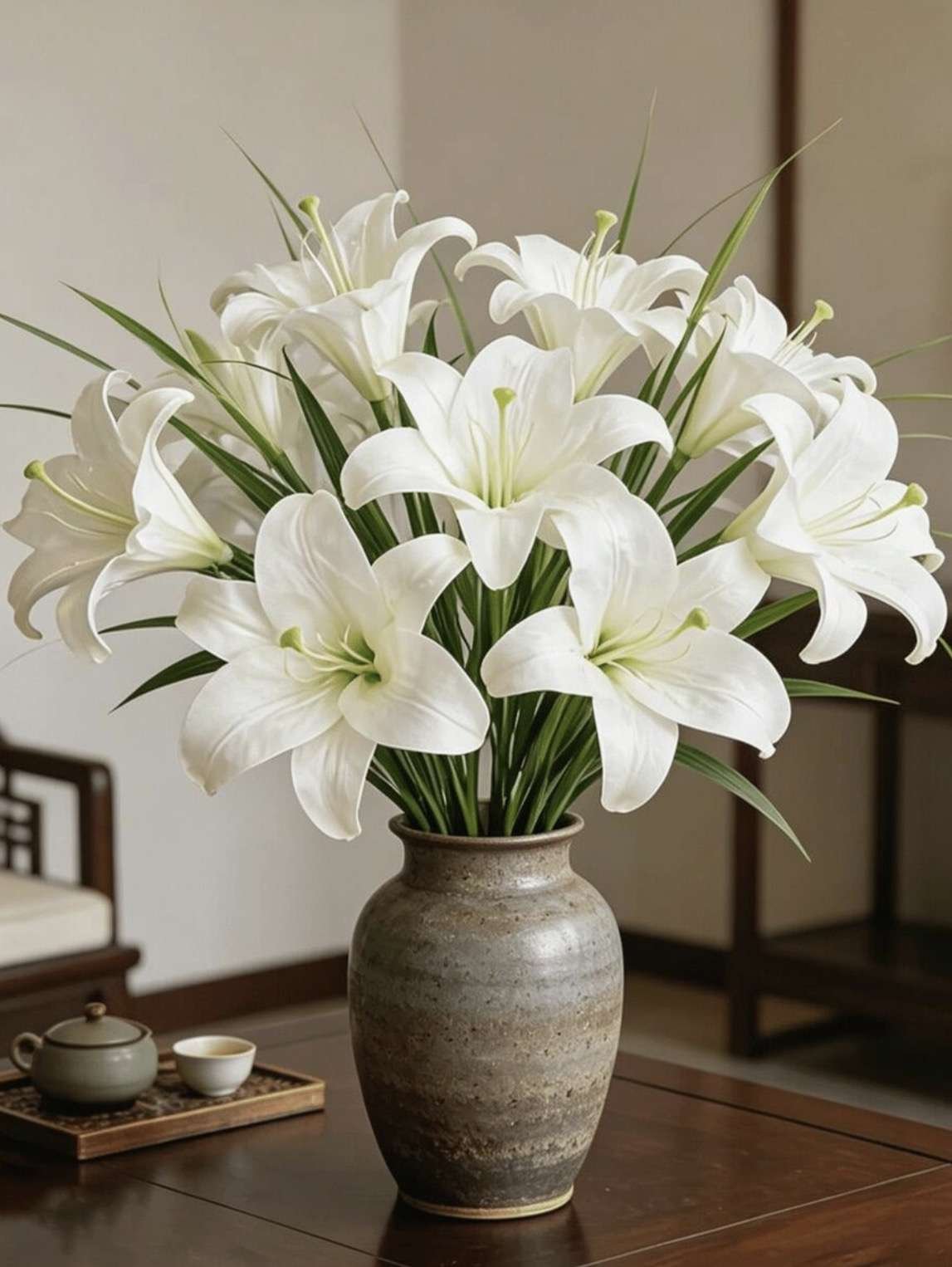 Artificial Flowers, Artificial Mixed Color Silk Lilies, Artificial Lilies, For Home Decor, Wedding D