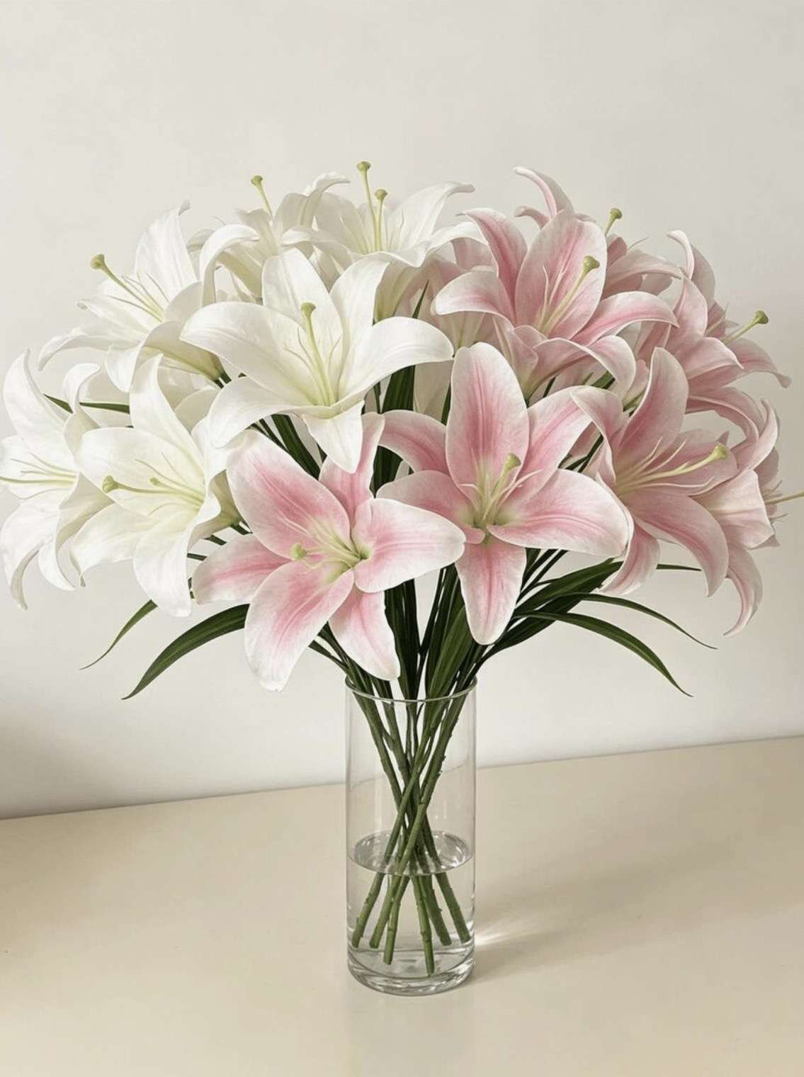 Artificial Flowers, Artificial Mixed Color Silk Lilies, Artificial Lilies, For Home Decor, Wedding D