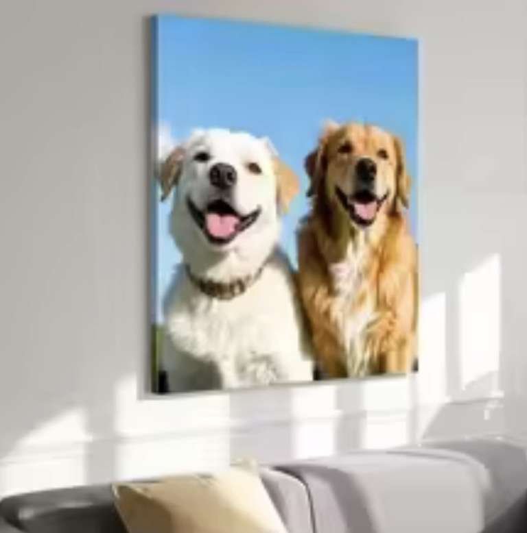 1 Custom Photo Canvas — With DIY Wooden Frame or Frameless Poster — Personalized Gift for a Loved On
