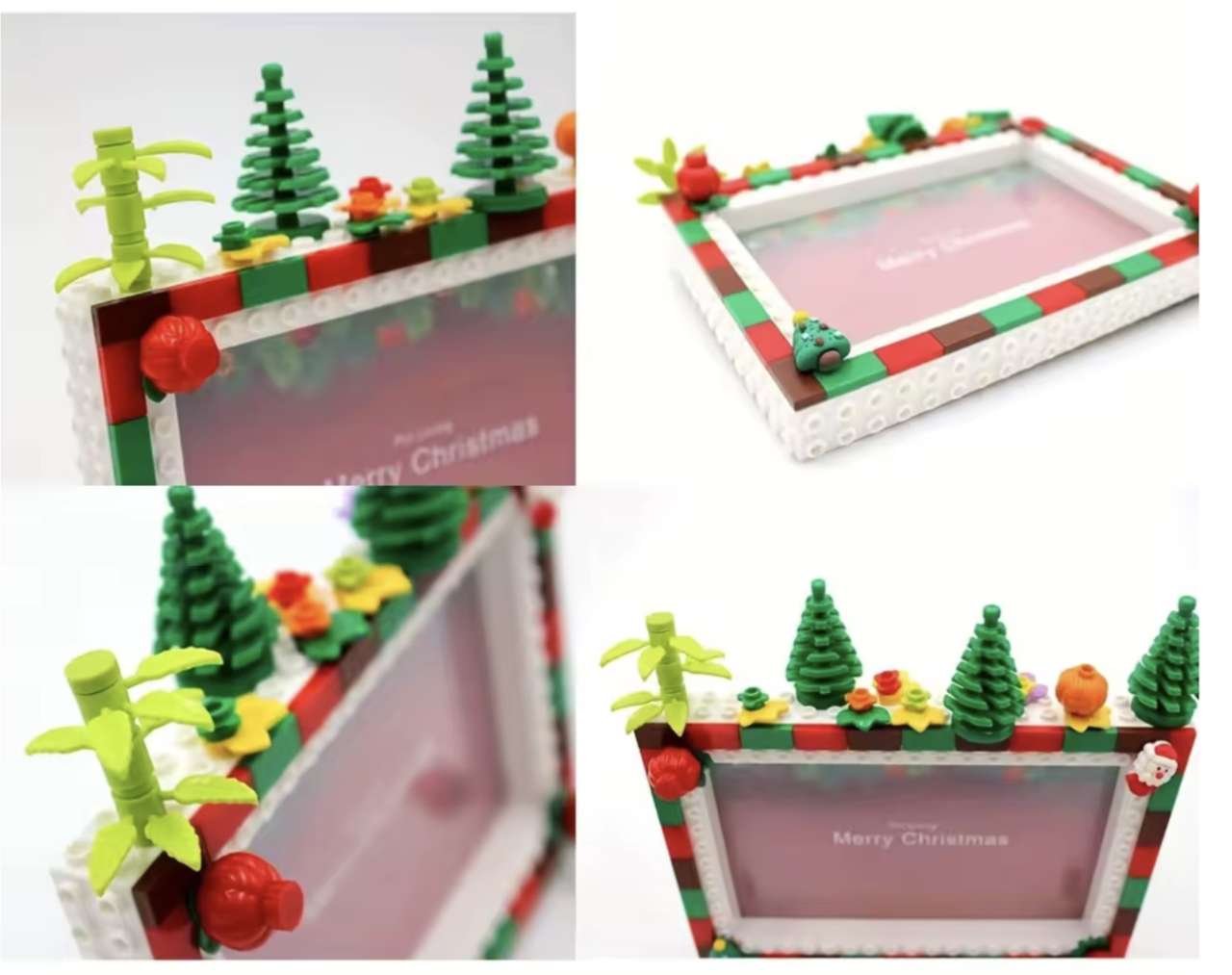 1pack Custom Christmas Building Blocks Photo Frame DIY Creative Colorful Photo Frame Decoration Buil