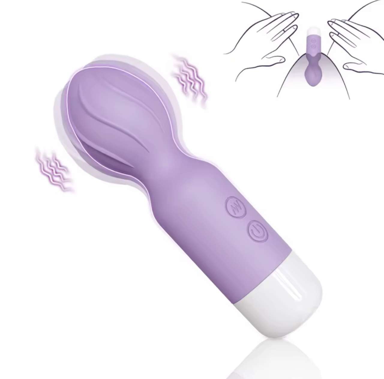 Mini Vibrator Sex Toy, Magic Wand Pleasure Dildo for Women and Couples to Stimulate G-Spot and Clito