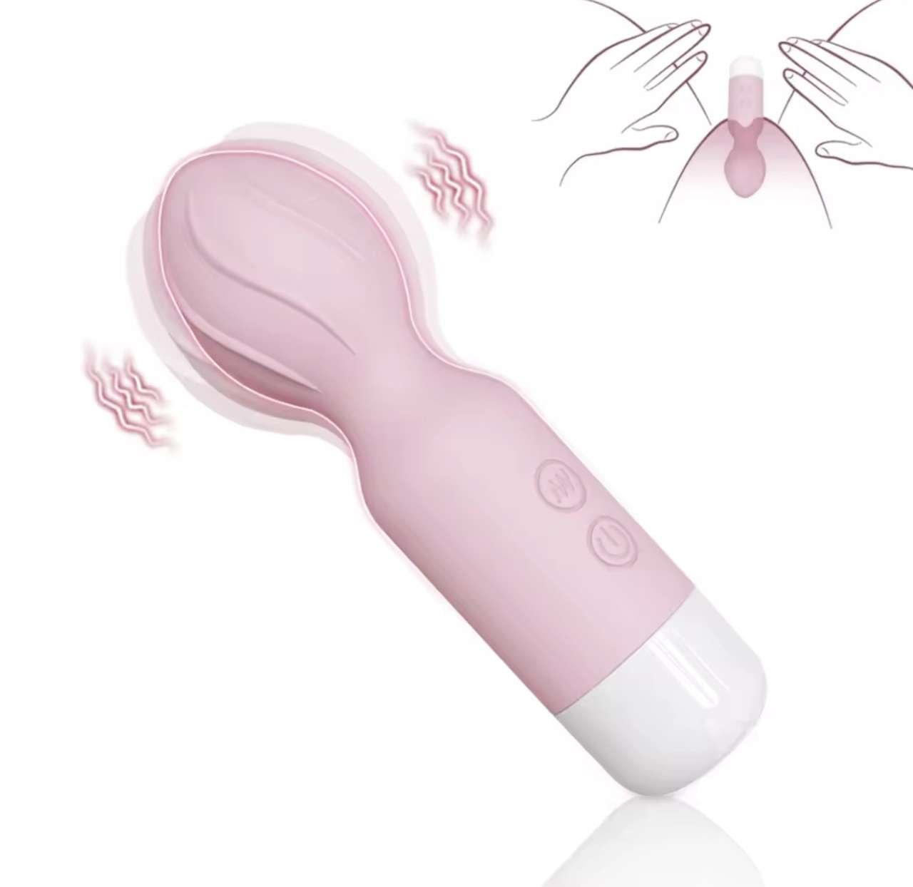 Mini Vibrator Sex Toy, Magic Wand Pleasure Dildo for Women and Couples to Stimulate G-Spot and Clito